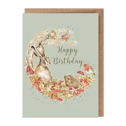 Wrendale 'Fungi Foray' Woodland Animal Birthday Card- Greeting Cards