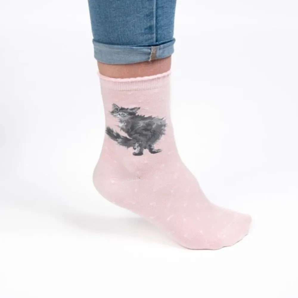 Wrendale 'Glamour Puss' Cat Women's Socks- Socks