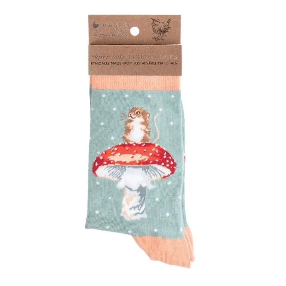 Wrendale 'He's a Fun-Gi' Mouse Women's Socks- Socks