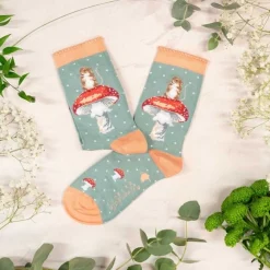 Wrendale 'He's a Fun-Gi' Mouse Women's Socks- Socks
