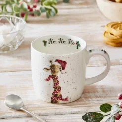 Wrendale 'Ho Ho Ho' Giraffe Small Mug- Assorted Mugs