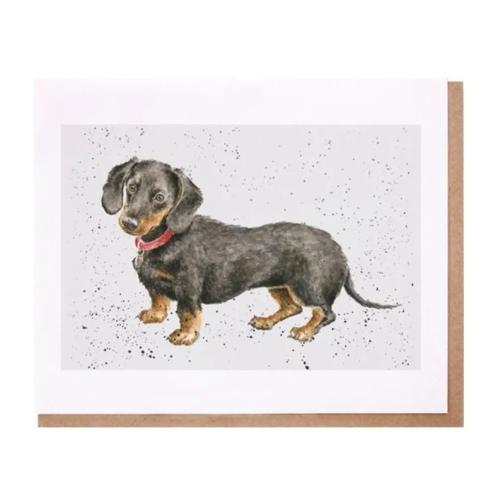 Wrendale Hugo Dachshund Greeting Card- Greeting Cards
