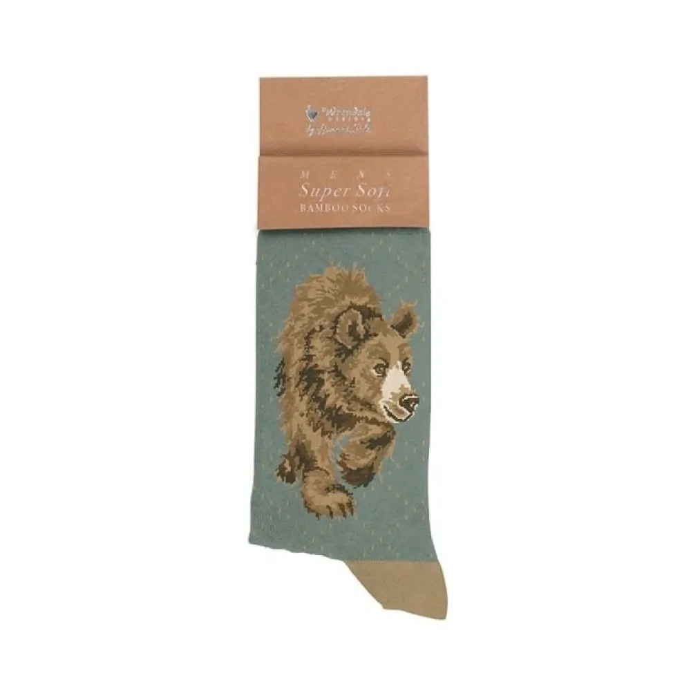 Wrendale 'In My Footsteps' Bear Men's Socks- Socks