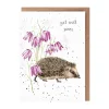 Wrendale 'Little Wanderer' Hedgehog Get Well Soon Card- Greeting Cards