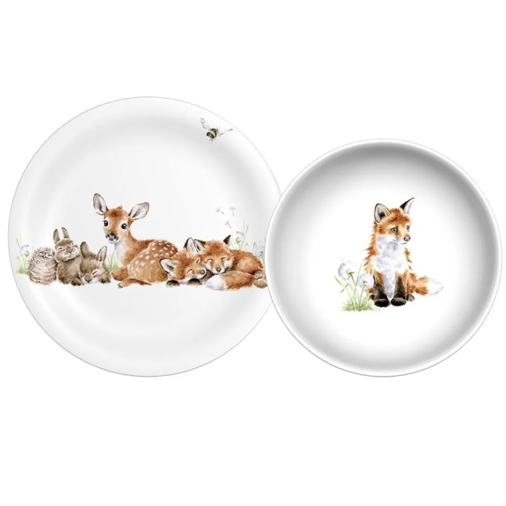 Wrendale Little Wren Child's Plate & Bowl Set- Children's Tabletop