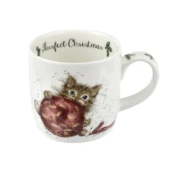Wrendale Mug & Coaster Set Purrfect Christmas- Assorted Mugs