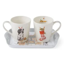 Wrendale 'No Place Like Home' Dog & Cat Mug & Tray Set- Assorted Mugs