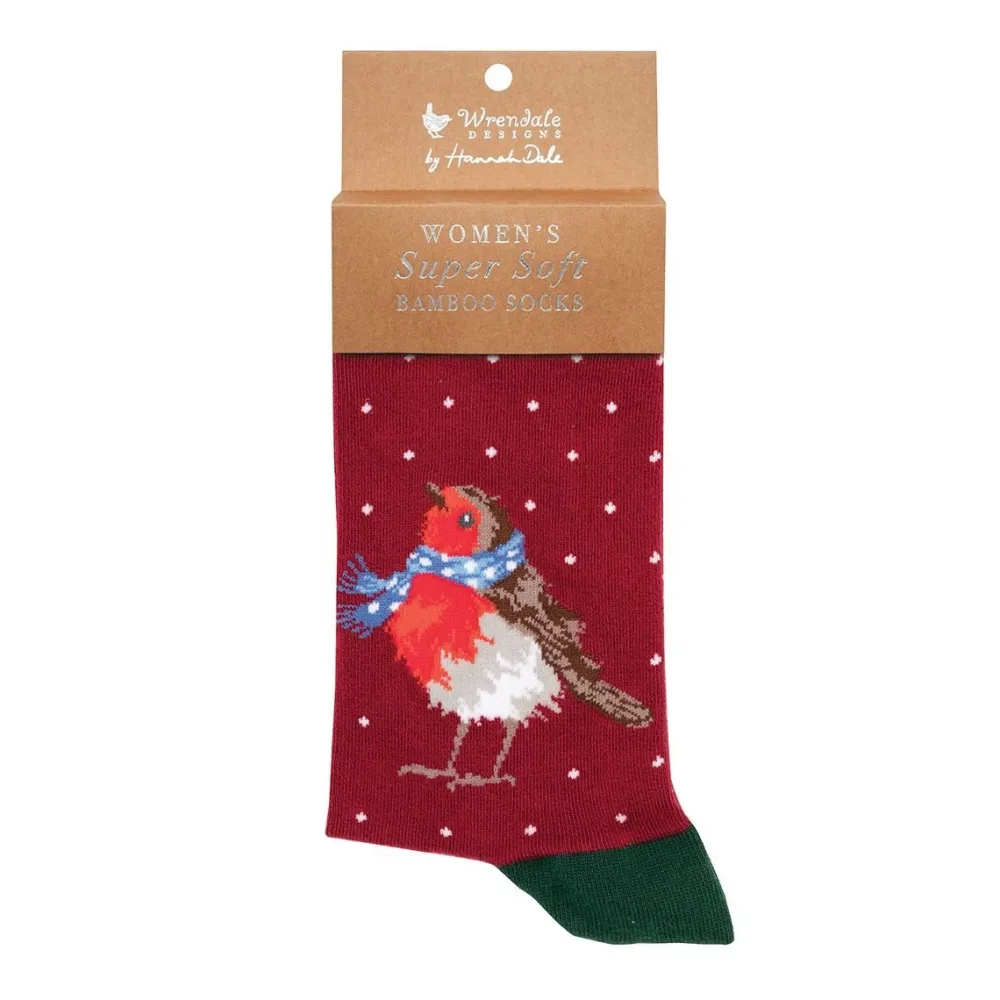 Wrendale 'Season's Tweetings' Robin Women's Socks- Socks