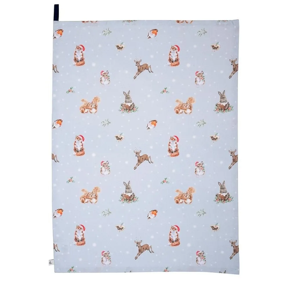 Wrendale 'Winter Woodland' Woodland Animal Dish Towel- Tea Towels