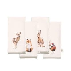 Wrendale 'Woodlanders' Woodland Animal Cotton Napkin Set- Cotton Napkins