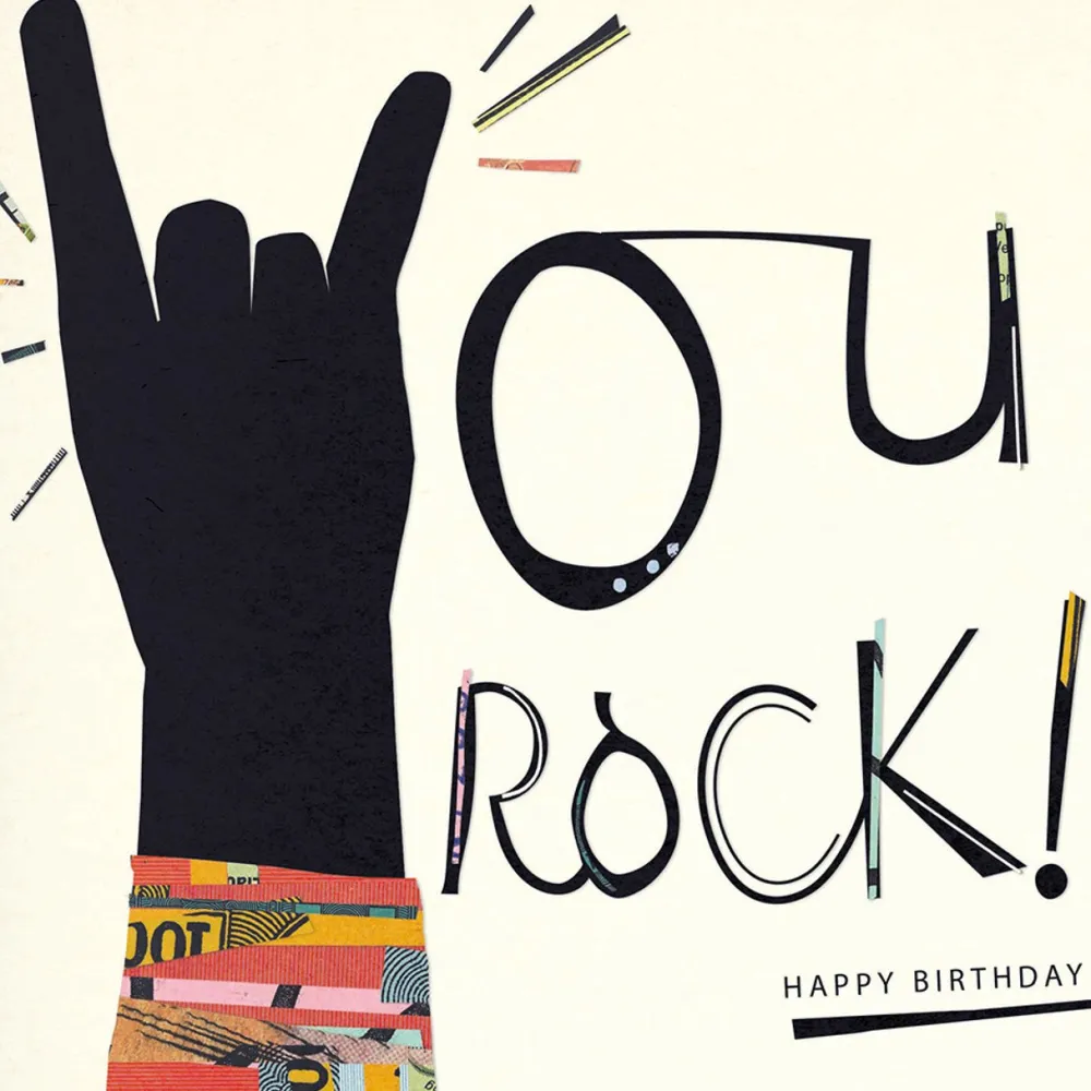 You Rock Birthday Card- Greeting Cards